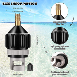 Adaptador de Válvula para Bote Inflable LCO-SPORT, Conector de Bomba de Aire de Plástico Negro para Kayaks, Tablas de Surf, Accesorios para Paddleboard - Product Image 4