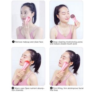 Escova de Limpeza Facial Pritech Nova, Ultrassônica de Silicone com Vibração, Massageadora, à Prova D'água e Recarregável - Product Image 4