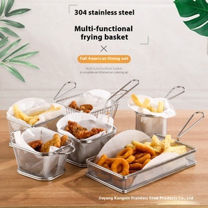 Gran oferta de utensilios de cocina, verano 304, cesta para servir patatas fritas de acero inoxidable, cesta para freír - Product Image 3