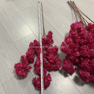 L-834 <span class=keywords><strong>Fleurs</strong></span> artificielles de cerisier de haute qualité à 3 couches, style chiffré, grandes <span class=keywords><strong>fleurs</strong></span> de cerisier fuchsia pour mariage - Product Image 6