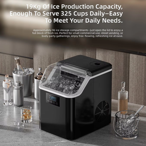 Máquina <span class=keywords><strong>de</strong></span> <span class=keywords><strong>Hielo</strong></span> Portátil Eléctrica para Uso Doméstico y Hotelero, 220V, Cubos <span class=keywords><strong>de</strong></span> <span class=keywords><strong>Hielo</strong></span> Cuadrados, Control Táctil, Agua Embotellada, Automática - Product Image 2