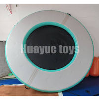 Custom Manufacture Tragbare 3m runde schwimmende Wasser Hängematte Liege Pool aufblasbare Wasser Hängematte mit aufblasbaren Flößen