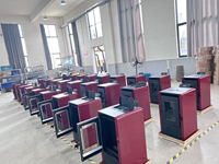 Poêles à granulés de bois autonomes modernes sans fumée KM0602C avec télécommande et contrôle de la température, poêles à granulés de biomasse, foyer de chauffage