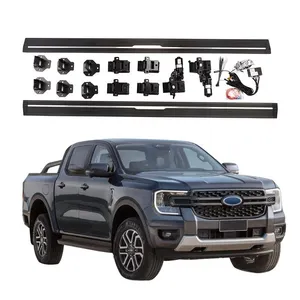 Estribo de alumínio para caminhão, seis suportes, motorizado, para Ford Ranger Raptor T9 2023, passo lateral automático, 2023