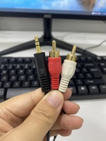 Cable Divisor en Y de Audio y Video de Alta Gama Banana, 2 a 2, para Auto, HDTV, Altavoces, Reproductor de DVD, Cine en Casa, Conectores Chapados en Oro, PVC
