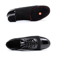 Chaussures de danse de salon professionnelles pour hommes, chaussures de danse de formation en tissu Oxford à semelle souple, chaussures de danse latine pour hommes