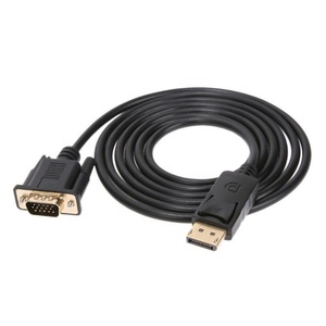 Factory Sales DP to <strong>VGA</strong> Audio &amp; Video Cables Gold Plated 1.8M 6FT 1080P <strong>Displayport</strong> <strong>VGA</strong> Converter <strong>Adapter</strong> - Product Image 5