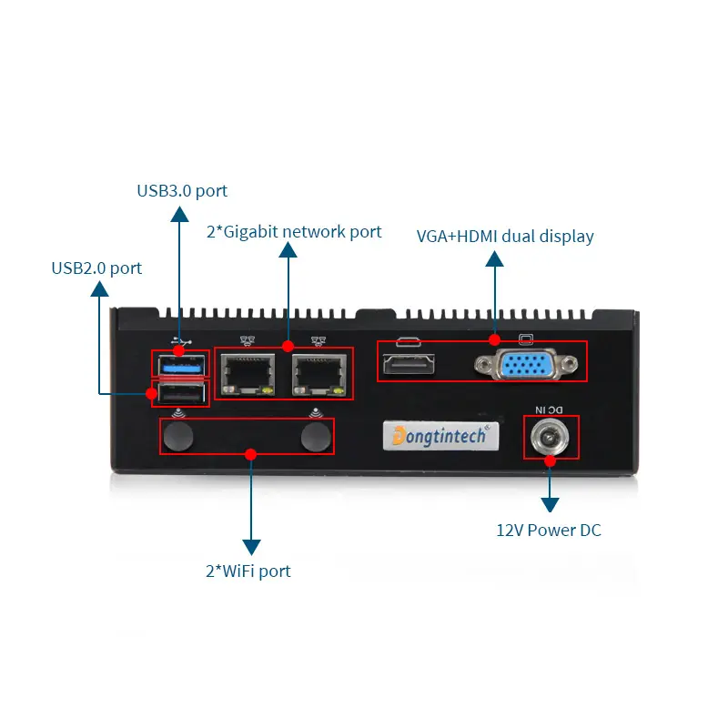 Desktop Computer Embedded Panel Industrial Pc Support 6com 4usb