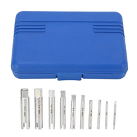 Outils de retrait pour M4-M22 Extracteur de tarauds à vis dénudé avec boîte Extracteur de tarauds à tête cassée Kit d'extracteurs de tarauds à vis 10 pièces