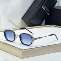 JD MATT 47-26-145 Lunettes de soleil de haute qualité pour hommes et femmes, lunettes de soleil de créateur, style punk classique, luxe, acétate, titane, UV400, avec boîte
