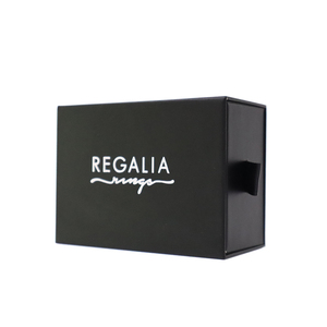 Caja de Regalo de Joyería de Alta Calidad de Fábrica China, Empaque de Papel de Lujo Personalizado, Caja de Regalo Rígida Negra con Cajón - Product Image 2