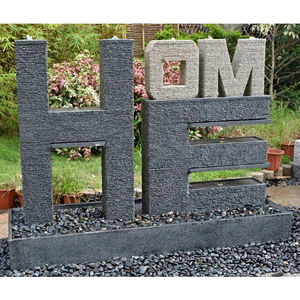 Lettre fontaine d'eau lettre cascade intérieure granit geyser <span class=keywords><strong>casade</strong></span> Alphabet LED éclairage lettres plaza hôtel villa porte - Product Image 1