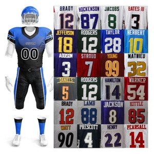 Maillots de football américain respirants de haute qualité pour hommes WATT MAHOMES KELCE BRADY RODGERS LAMB HENRY PRESCOTT JEFFERSON - Product Image 4