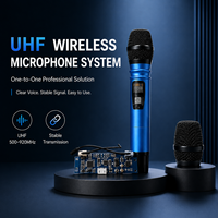 Système de microphone sans fil professionnel UHF à 2 canaux OME/JIN JUE, petit modèle portable en forme de cœur, en métal, réduction du bruit