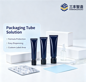 Black Oval Plastic Cosmetic Tube with Screw Cap for <b>Sunscreen</b> BB Cream - Product Image 4