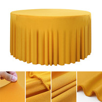 Jupe de table extensible en gros Robe d'été Couverture de table ronde pour la maison Hôtel Fête Banquets en plein air