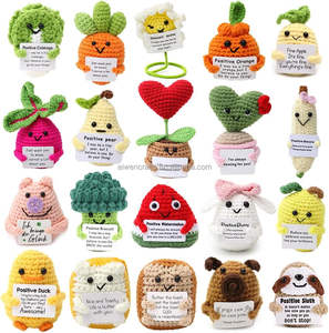 Lápiz de ganchillo hecho a mano con forma de manzana, con tarjeta de agradecimiento por ayudarme a crecer, muñeco de punto emocional, regalo para profesores. - Product Image 6