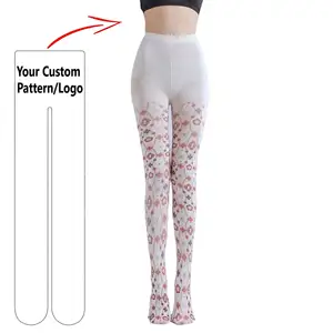 Meia-calça personalizada com estampa mundial 2-D com leggings de padrão COS Lolita para meninas