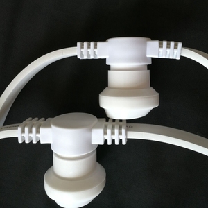 Festoon colgante para exteriores, Cable de goma plano de 50M, 50 lámparas E27, cadena de luces de cinturón - Product Image 3