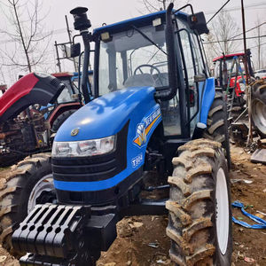 Kabin ile kullanılmış <span class=keywords><strong>New</strong></span> Holland SNH904 traktör 4WD ve tarım ekipmanları 90HP traktör - Product Image 2