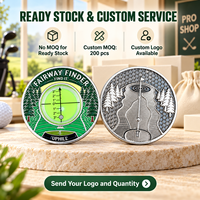 Niveau à bulle double face pour lecteur de green de golf, outil de lecture de pente pour le putting, en stock, logo personnalisé, accessoire de golf, vente en gros