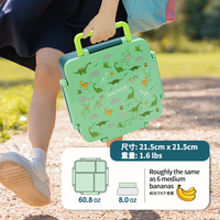 Boîte à déjeuner portable pour enfants, boîte bento anti-fuite avec compartiments, grande capacité, pour les repas scolaires des enfants