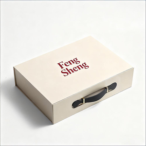 Caja de Regalo de Papel Personalizada de Alta Gama para Ropa con MOQ Bajo, Caja de Regalo Tipo Concha Beige de Lujo con Impresión para Ropa - Product Image 2