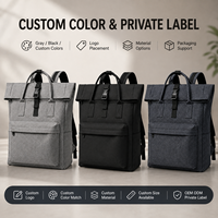 Mochila Simple de Gran Capacidad para Hombres y Mujeres, Bolsa para Portátil de Color Sólido, Versátil, para Estudiantes Universitarios