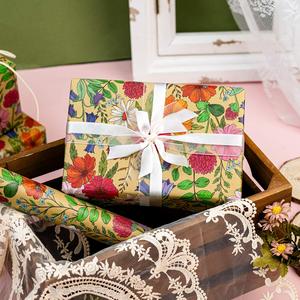 Colored floral pattern gift wrapping <b>paper</b> Romantic and fashionable Mothers Day cowhide wrapping <b>paper</b> Customizable - Product Image 4