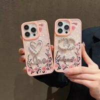 Étui de luxe pour iPhone 16 15 14 Pro Max avec diamants, coque scintillante en cristal pour filles, Fundas Para Celulares Capa De Luxo