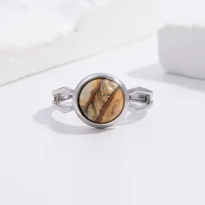 Bild Stein Ring Frauen und Mädchen Edelstahl Schmuck Bulk Großhandel Feinsilber Far bring Lieferanten Bild Stein Ring