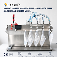 BANMO BIB-Ready Remplisseur de liquide à couplage magnétique pour shampoing, multi-têtes avec tête d'impulsion rotative pour une production en vrac stable