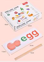 Éducation précoce Puzzle en bois cognitif enfants lettre cartes cognitives Montessori cartes Flash jouets pour enfants garçons filles