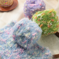 Fil à tricoter mélangé en acrylique, teint à la main, couleurs riches et fraîches, parfait pour le crochet artisanal féerique