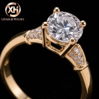 Bague de fiançailles en or 14 carats avec diamant de laboratoire de 1,54 ct, taille ronde, pour femme, cadeau, certificat IGI