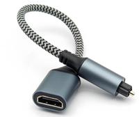 Câble adaptateur HDTV mâle-mâle à fibre optique Toslink, coque en aluminium tressé, convertisseur 1080p