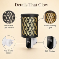 Lampe à cire fondante rétro européenne à intensité variable, chauffe-bougie sans flamme, veilleuse d'ambiance pour chambre à coucher, salon, aromathérapie