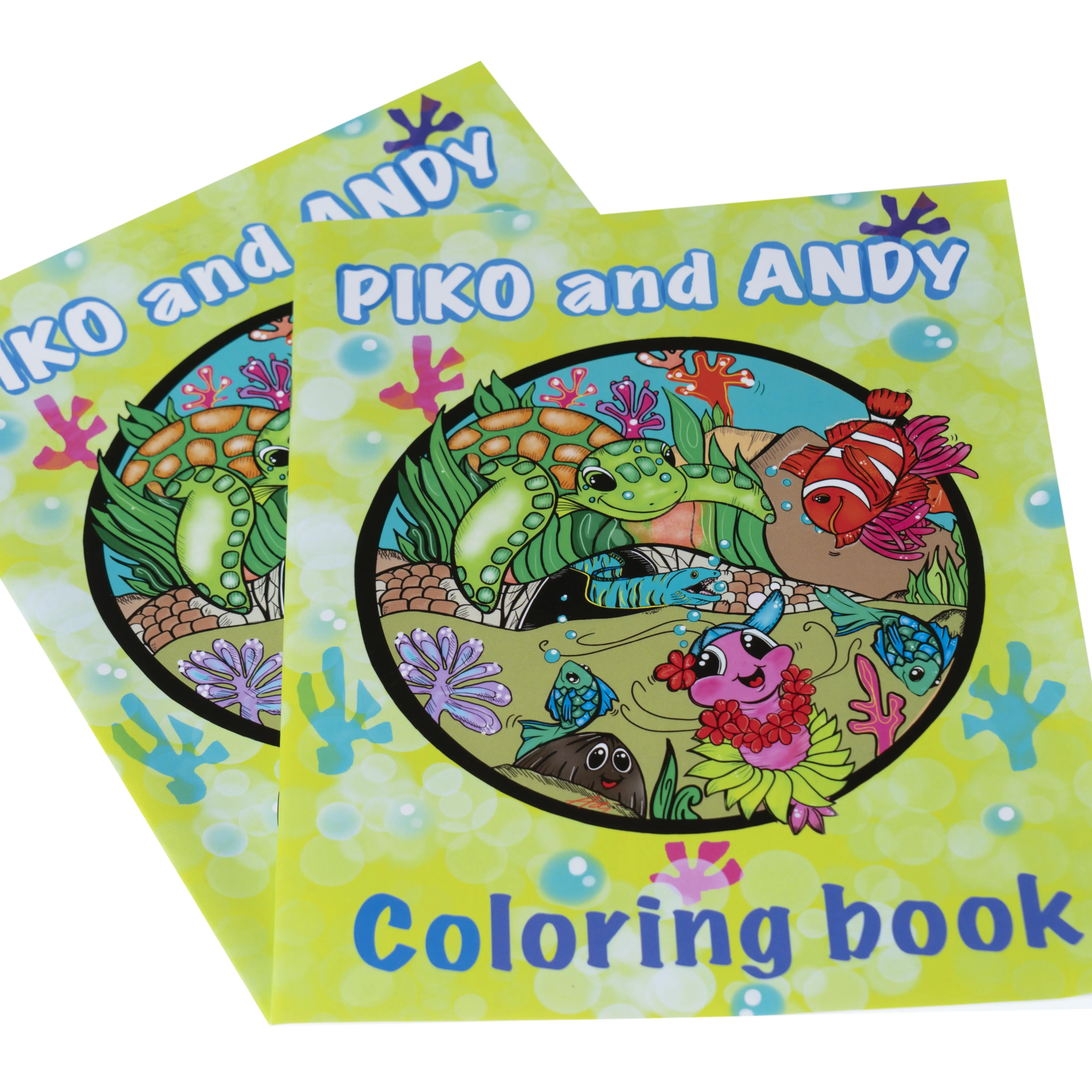 Buku anak-anak warna penuh buku gambar buku mewarnai layanan cetak di Cina