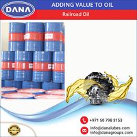 Huile moteur DANA LUBES certifiée SAE pour moteurs diesel de trains et de voies ferrées, composition générale, type d'huile de base adhésive