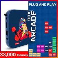 Console de jeu Arcade Box pour PS1/NDS/N64/Dreamcast/Naomi 64 Go Mini Console rétro 4K HD Display sur TV Built-in Retro 33000 + Games