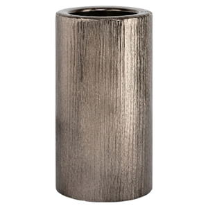 Inner Glow Cylinder <b>Candle</b> <b>Holder</b> Textured Stainless Steel Durable Home Decoration 35cm <b>Tall</b> - Product Image 1