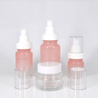 Cosmétiques en vrac 120mL 60mL 30mL crème Lotion pompe Essence Toner verre bouteille pot 50g