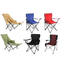 Chaise de camping pliable avec accoudoirs, chaise de pêche, chaise de pique-nique, chaise de plage, confortable, réglable sur quatre positions, pour le loisir