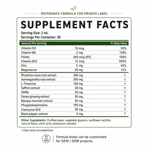 Complément alimentaire botanique en gouttes liquides de Rhodiola Rosea liposomale, sans sucre, sans alcool, végétalien, avec formule pure pour le bien-être quotidien - Product Image 3