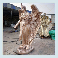 Statue décorative taille de vie en Bronze, Statue en céramique, vente en gros, Sculpture d'ailes d'ange
