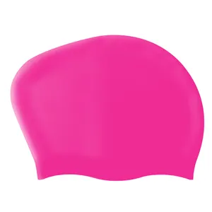 2024 nuevo diseño de moda 100% gorro de baño con logotipo personalizado de silicona ambiental para adultos gorros resistentes a la decoloración de Color para nadar