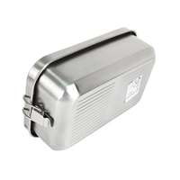 Boîtes à lunch bento en acier inoxydable avec couvercles, étanches, en métal, pour le stockage des aliments, pour enfants et adultes, boîtes à goûter, boîtes à repas