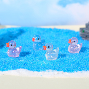 Miniature Glowing <b>Duck</b> Ornament Resin Animal Shape Tabletop Decor For Garden And Home Decoration - Product Image 4