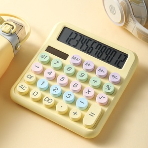 Coloré calculer 12 chiffres grandes clés <span class=keywords><strong>calculatrice</strong></span> mécanique de bureau mignon comptable <span class=keywords><strong>calculatrice</strong></span> <span class=keywords><strong>financière</strong></span> jumbo de bureau - Product Image 1