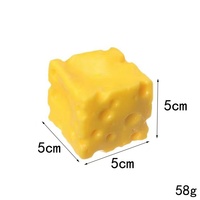 Boule de plastique créative en forme de bloc de fromage, jouet anti-stress à rebond lent pour filles, garçons et jeunes, vente en gros du fabricant